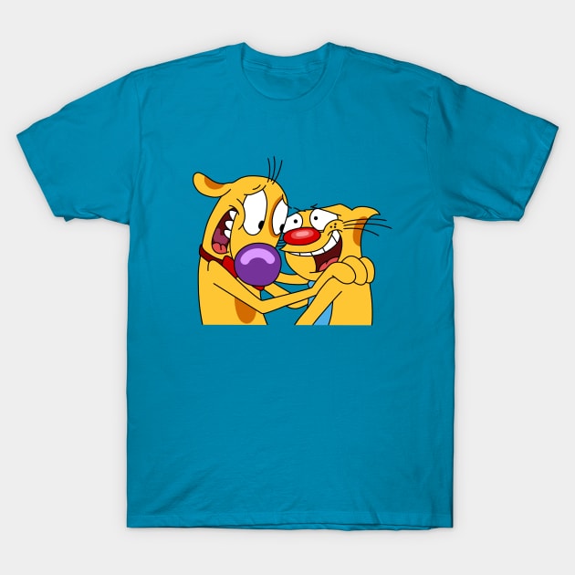 BFF Catdog T-Shirt by cariespositodesign